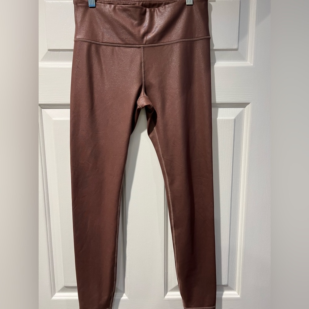 Athleta leggings size small perfect condition dark rose/copper tone